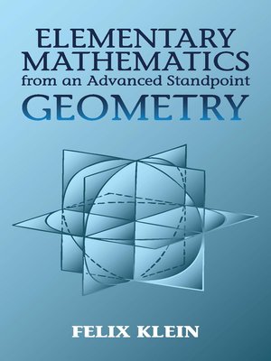 cover image of Elementary Mathematics from an Advanced Standpoint